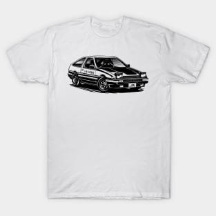 EUROBEAT INTENSIFIES - AE86 Trueno PD full-body version T-Shirt